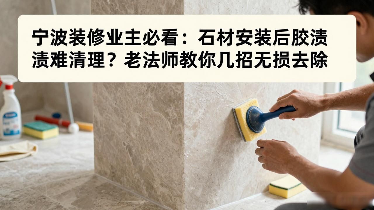 石材上的胶渍怎么去除？安装后残胶清理全攻略_胶渗入石材怎么清除_石材的胶浸出来怎么处理