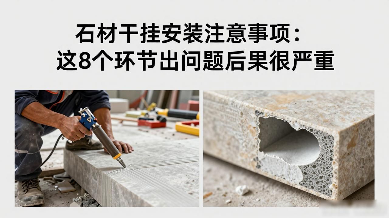 石材安装方案_石材干挂安装注意事项：这8个环节出问题后果很严重_石材的4种安装工艺
