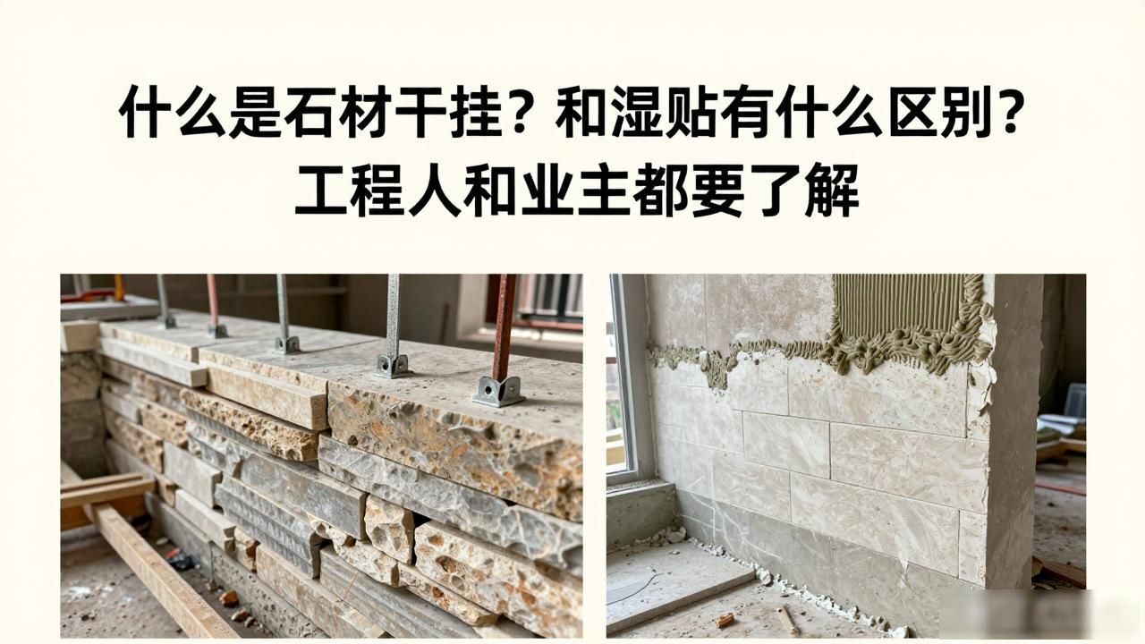 石材湿贴施工高度限制_什么是石材干挂？和湿贴有什么区别？工程人和业主都要了解_石材湿贴施工工艺