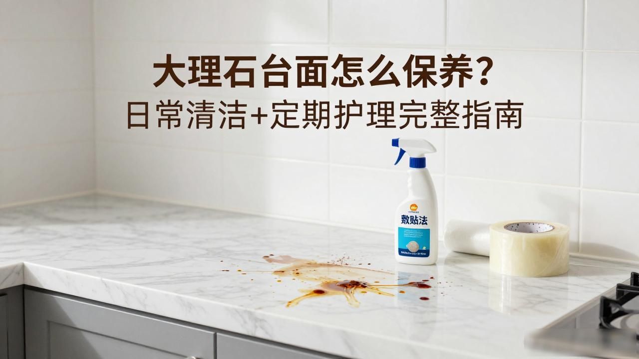 大理石台面怎么保养？日常清洁+定期护理完整指南_大理石台面清洁专用清洁剂_大理石台面使用前如何深度保养