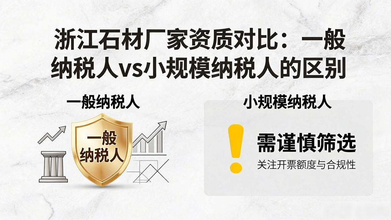 石材公司资质_石材公司税率_浙江石材厂家资质对比：一般纳税人vs小规模纳税人的区别