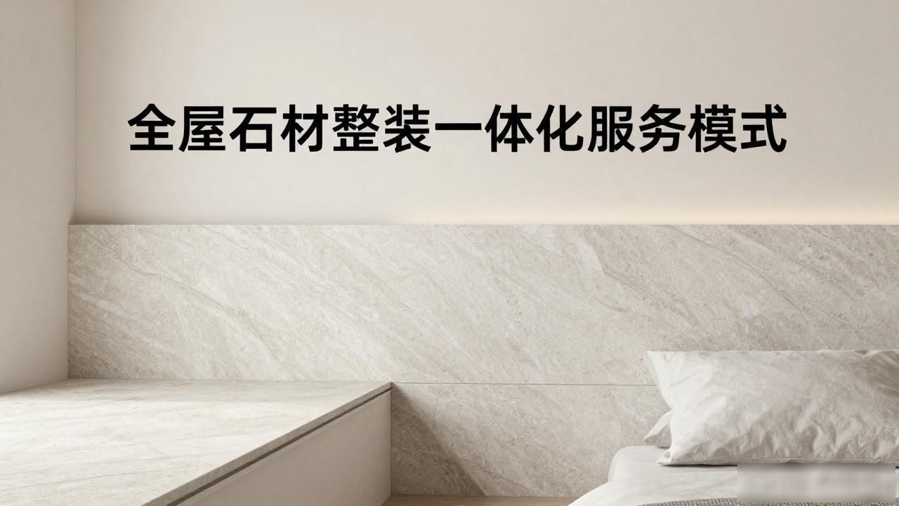 全屋石材整装一体化服务模式_石材一体板_石材一体板安装图
