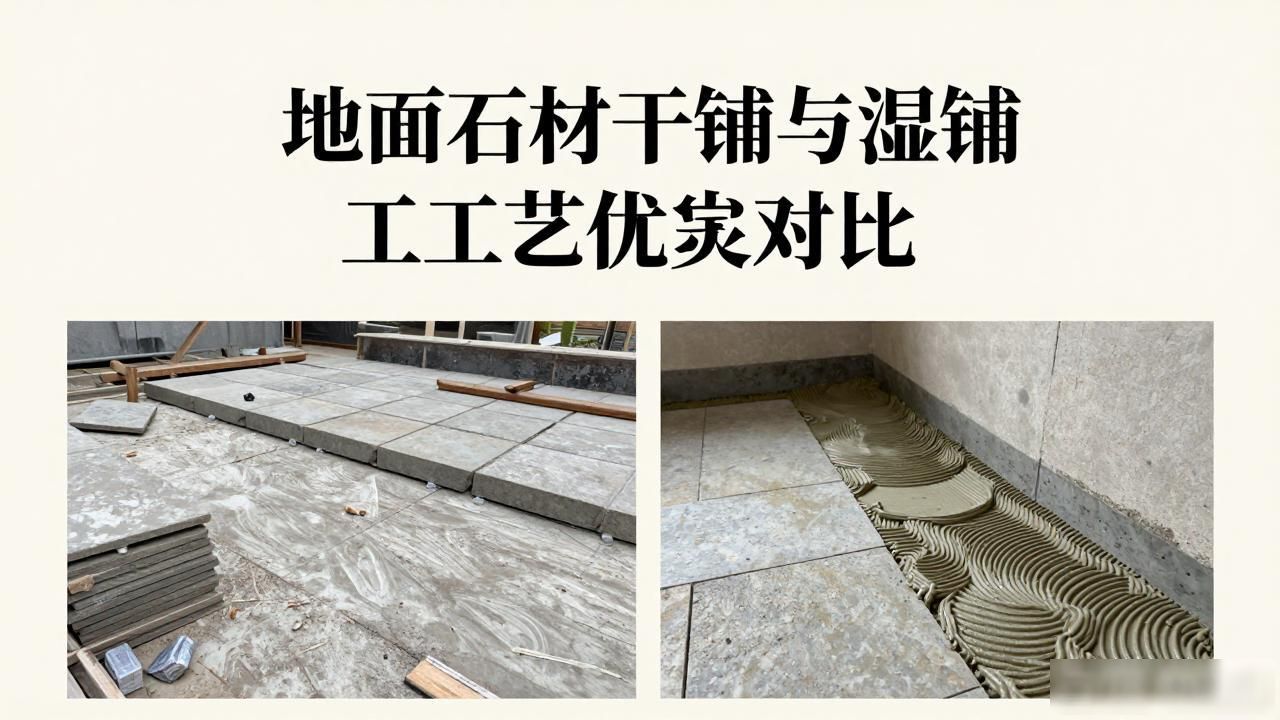 石材干铺法与湿铺法_地面石材干铺与湿铺工艺优劣对比_地面石材湿贴法施工工艺
