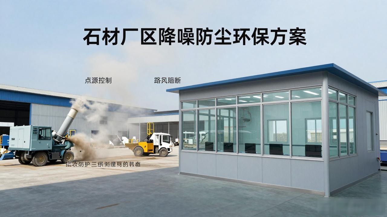 降噪石材厂区防尘环保方案设计_石材加工扬尘管控措施_石材厂区降噪防尘环保方案