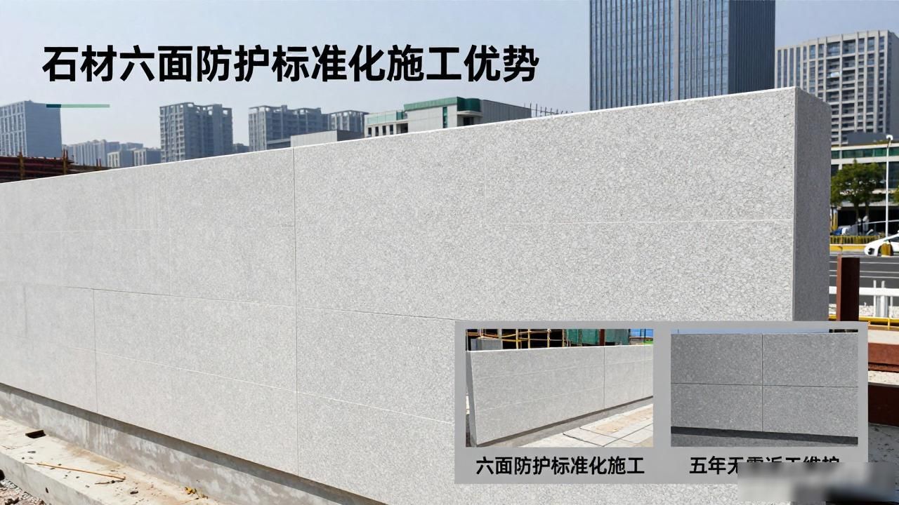对石材板块进行六面防护_石材六面防护标准化施工优势_石材的六面防护