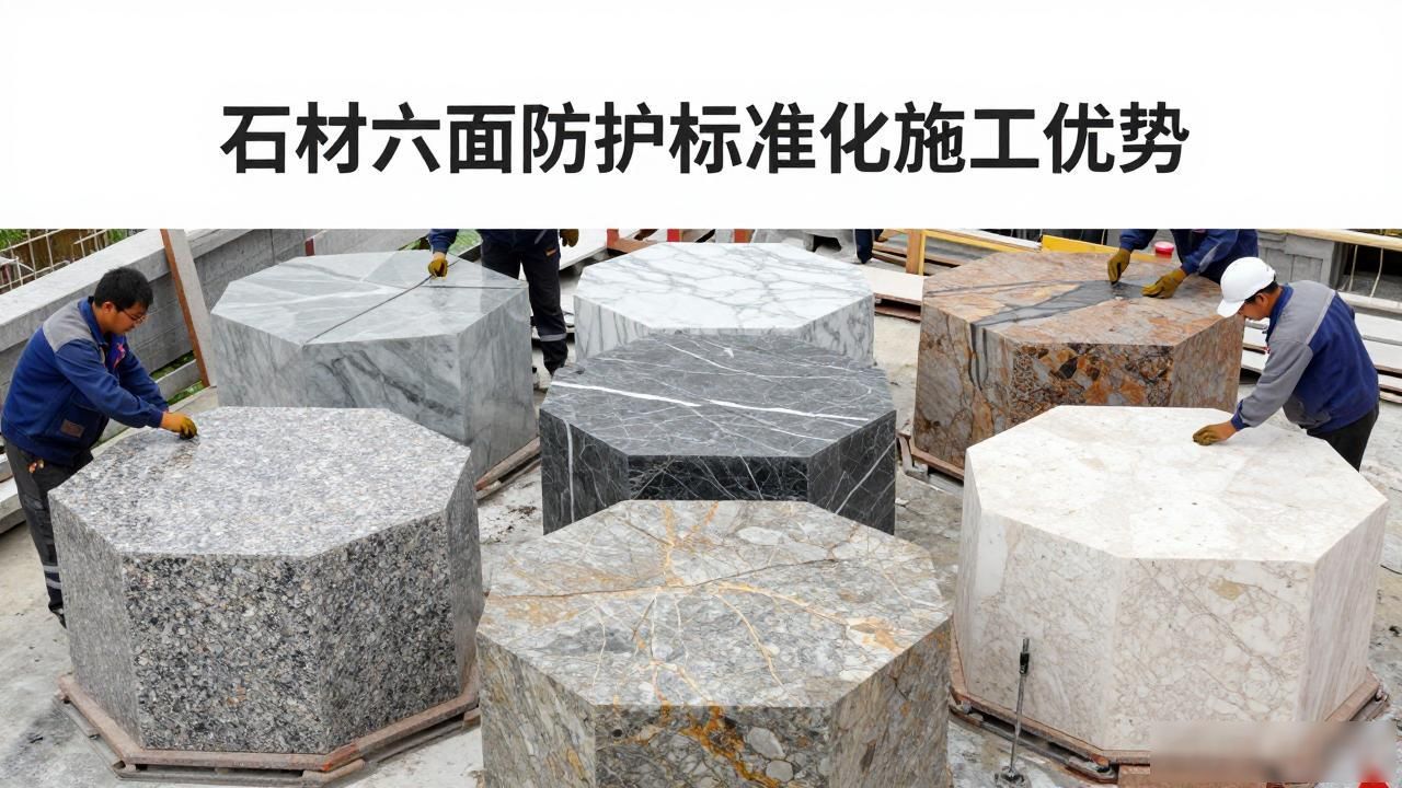 对石材板块进行六面防护_石材六面防护标准化施工优势_石材的六面防护