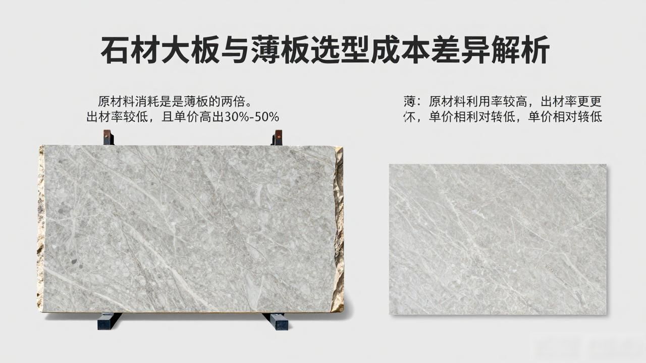 石材规格板价格_超薄石材装饰板_石材大板与薄板选型成本差异解析