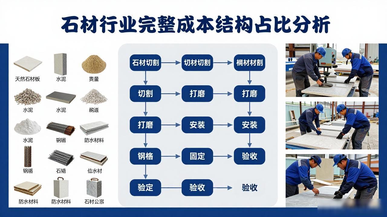 石材行业完整成本结构占比分析_石材成本计算器app下载_石材加工成本