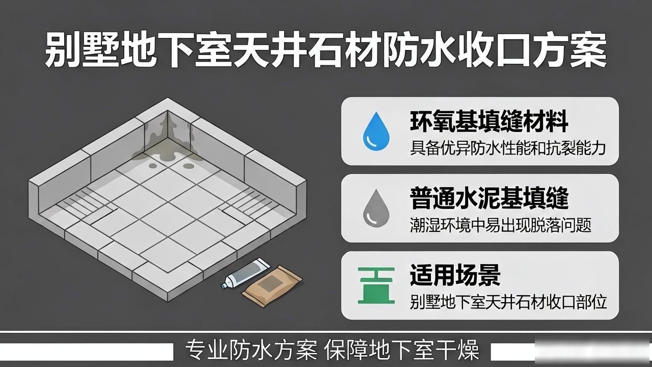 地下室天井怎么装修_别墅地下室天井顶该不该封上_别墅地下室天井石材防水收口方案