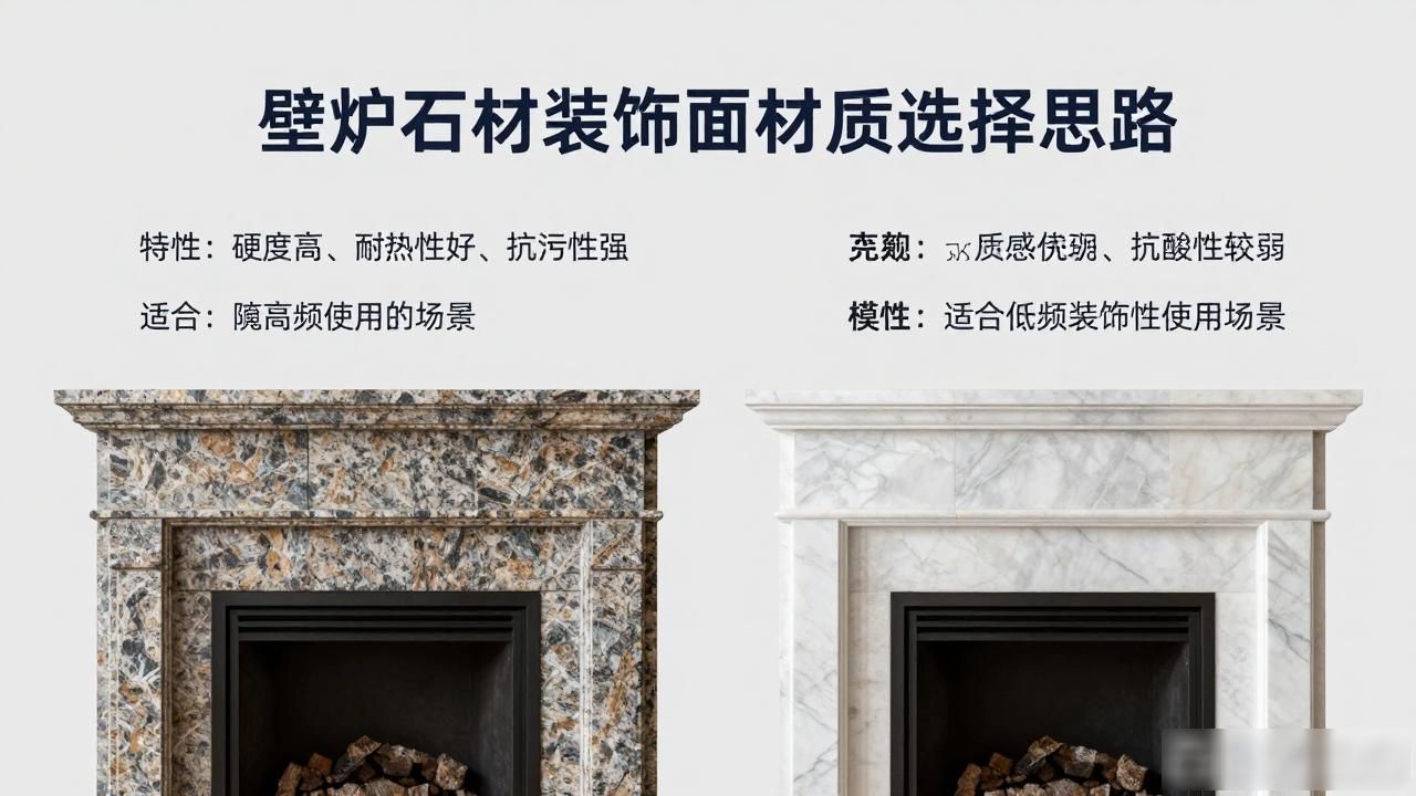 壁炉用什么石材好_壁炉石材装饰面材质选择思路_石材壁炉背景墙