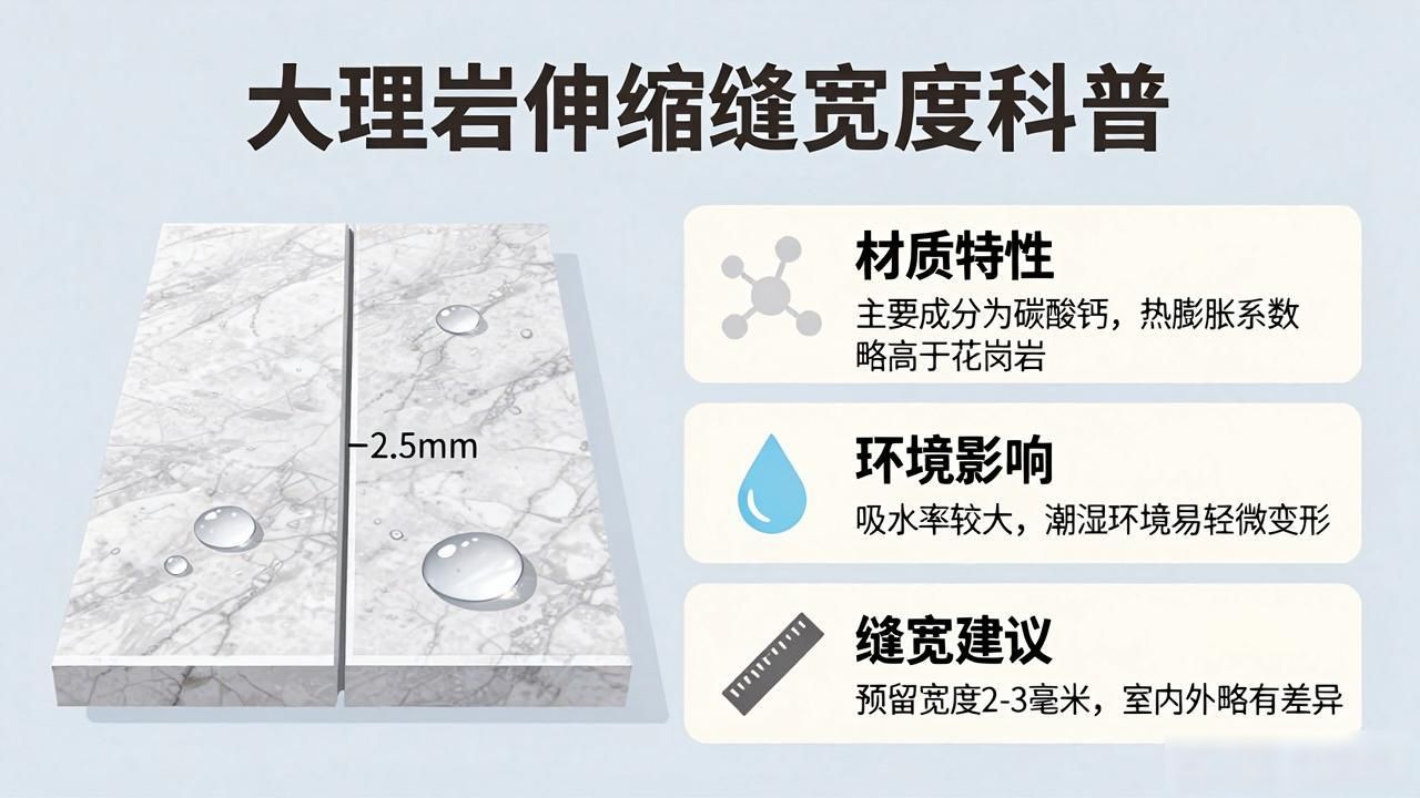 不同材质石材，伸缩缝预留宽度科普_室内地面石材伸缩缝规范间距_石材伸缩缝怎么更换