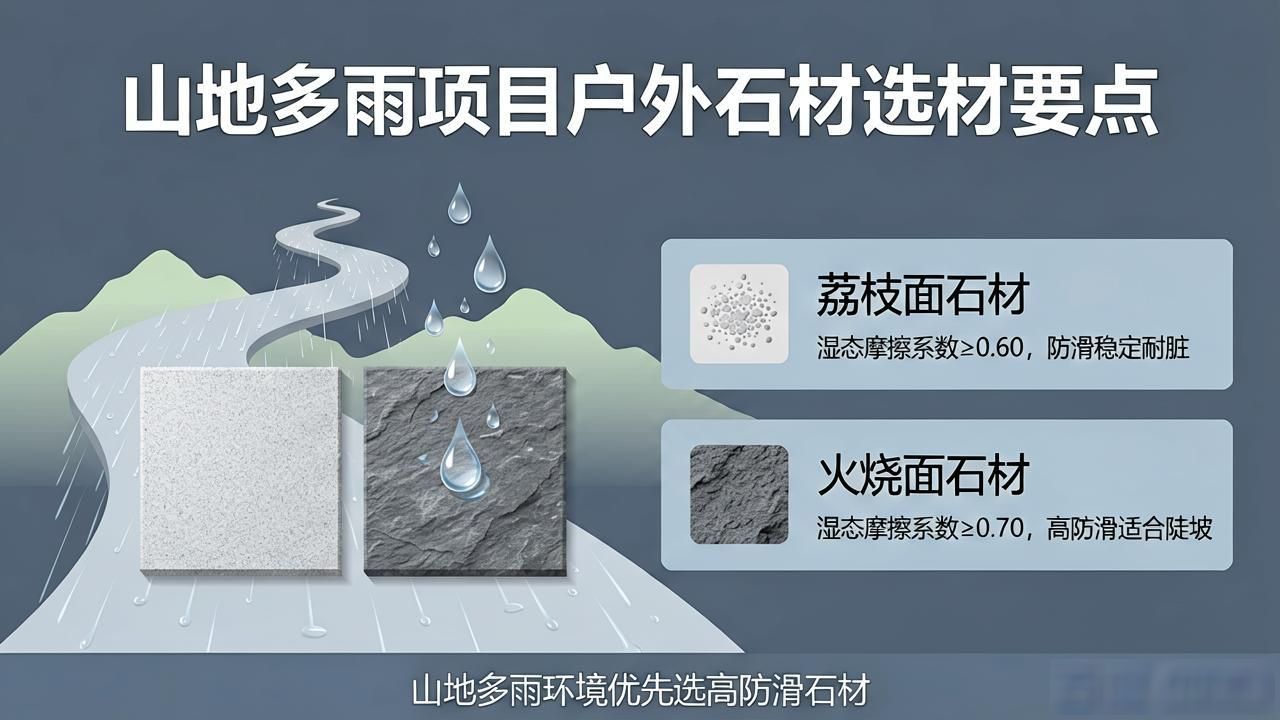 山地多雨项目户外石材选材要点_户外石材用什么清洗最有效_户外什么石材经久耐用