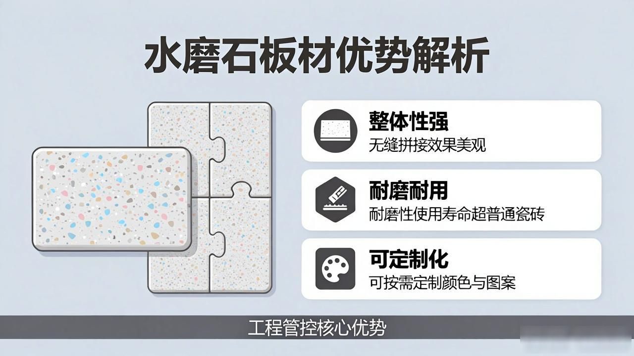 水磨石板材工程全流程管控知识点_水磨石预制板怎么处理缝隙的_水磨石预制板施工工艺流程