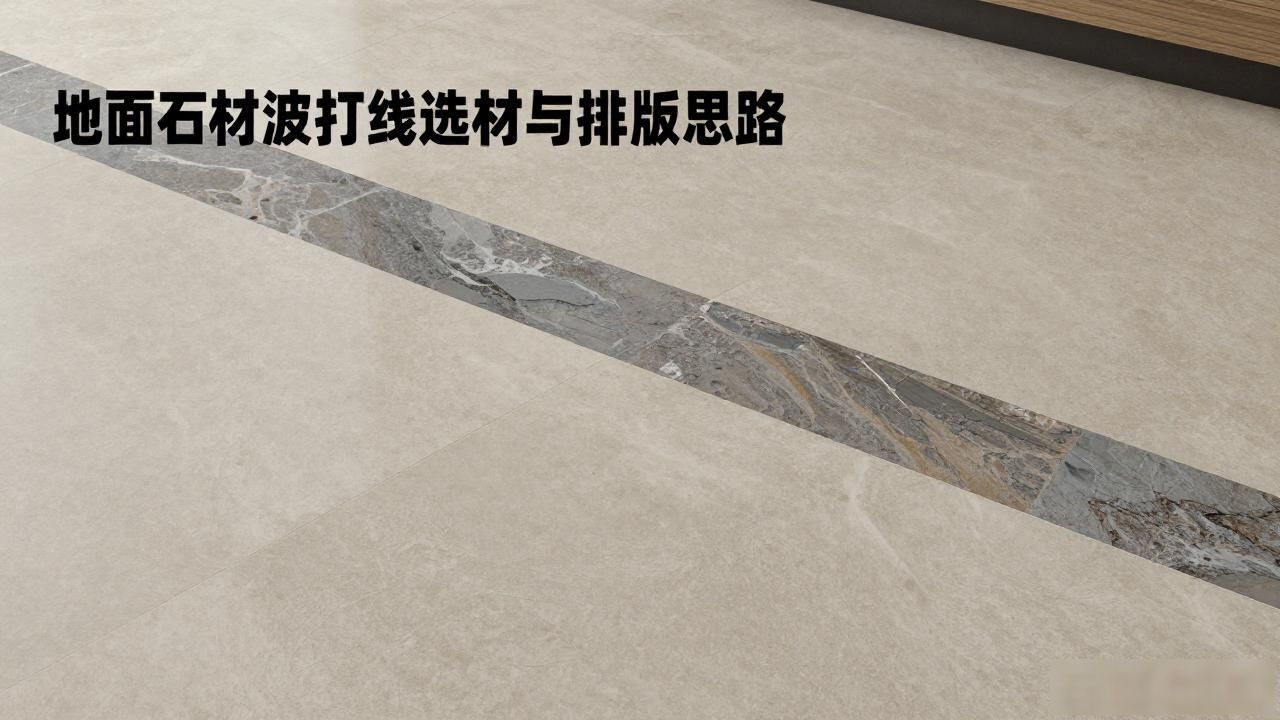 定制天然石材波导线_地面石材波打线选材与排版思路_石材波打线效果图