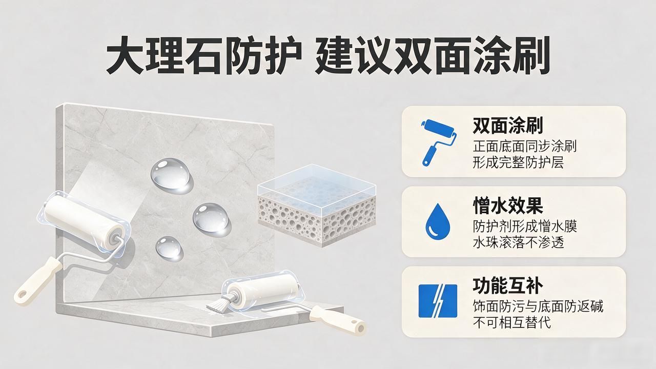大理石防护剂什么品牌好_大理石防护，为什么建议双面涂刷_防大理石涂料怎么做