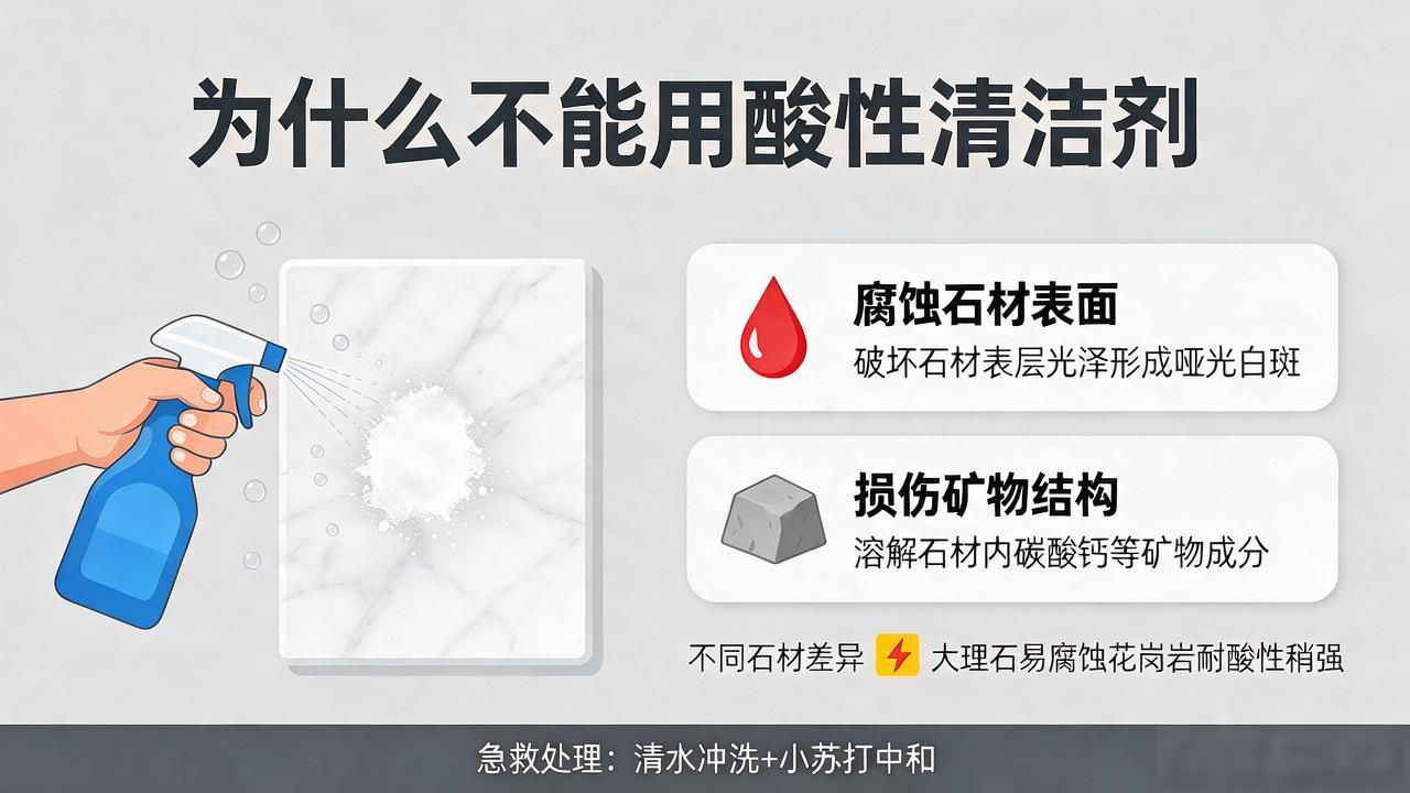石材清洁剂手碰到怎么办_酸性清洁剂对石材板面会造成哪些损伤_石材清洁剂有毒吗