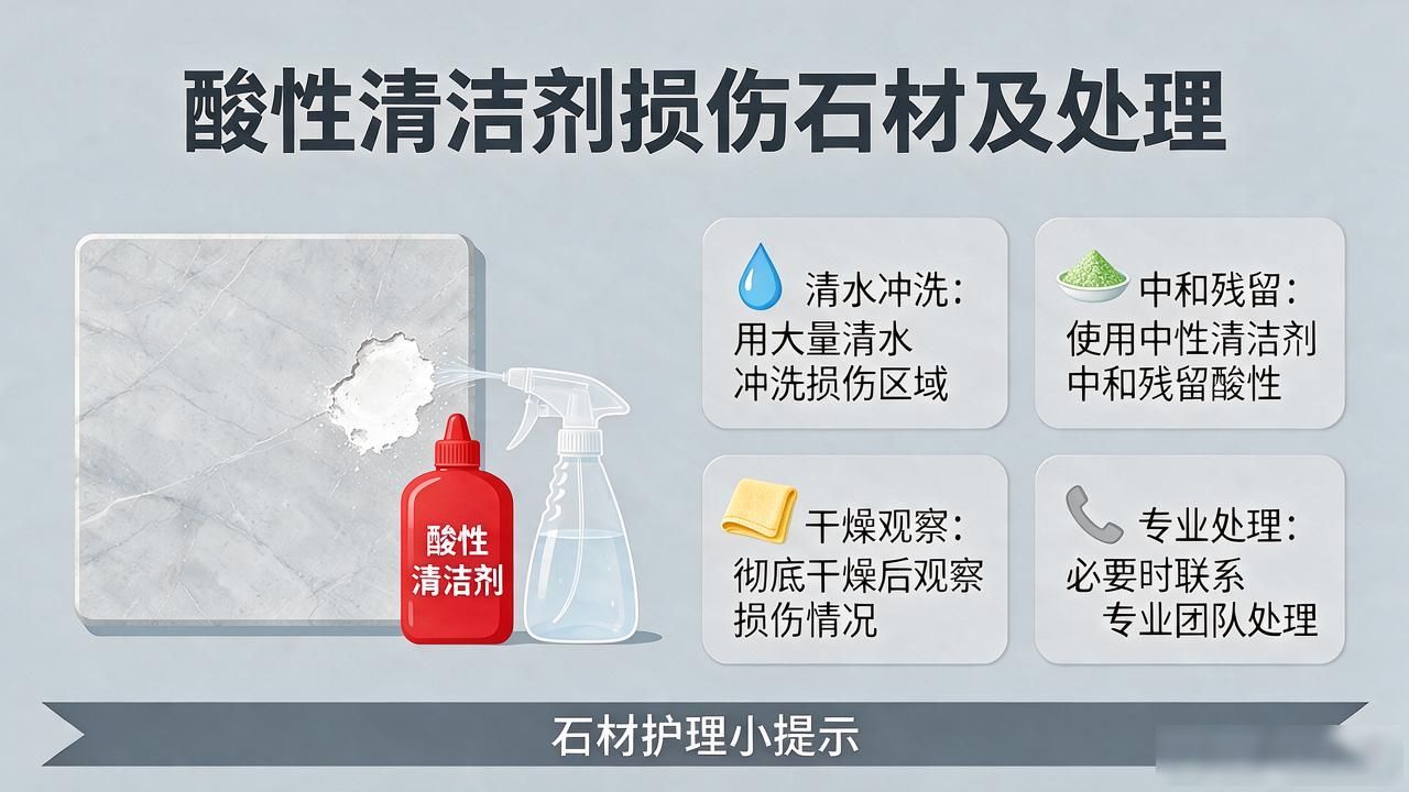 石材清洁剂有毒吗_酸性清洁剂对石材板面会造成哪些损伤_石材清洁剂手碰到怎么办