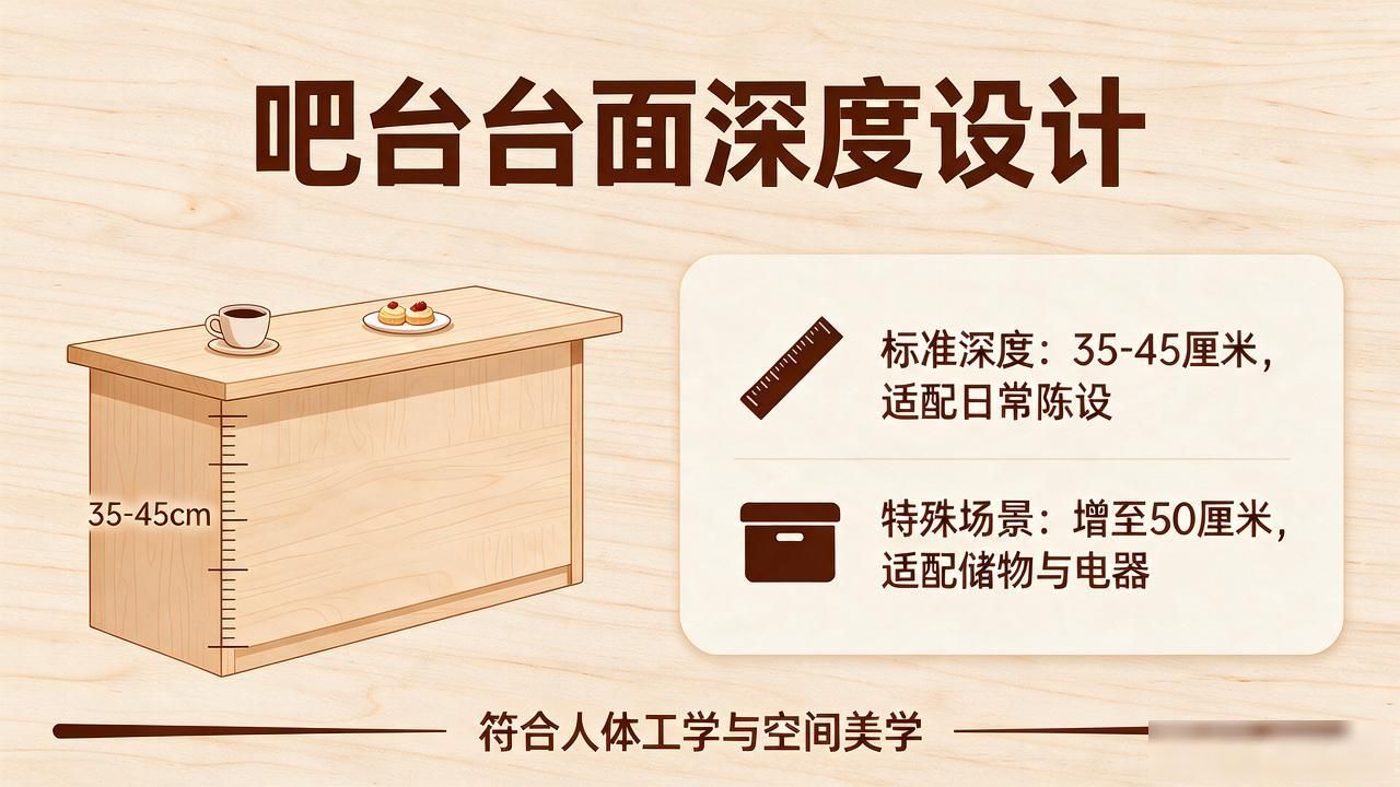 吧台台面的高度设计与材料选择_吧台台面一般多宽_吧台高度的标准尺寸