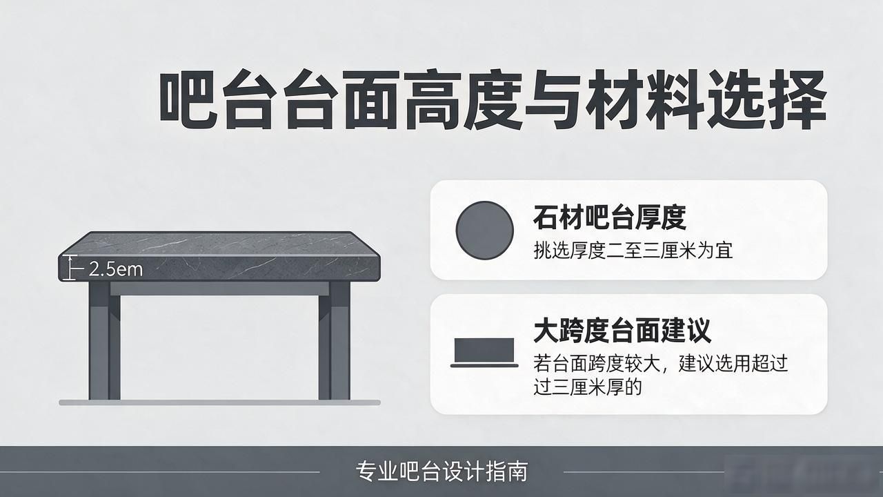吧台台面的高度设计与材料选择_吧台台面一般多宽_吧台高度的标准尺寸