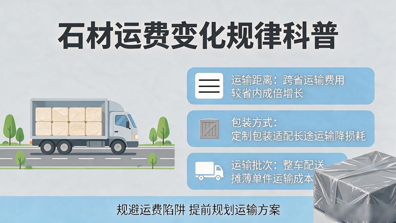 石材运费多少钱一吨_距离衰减规律_远距离配送，石材运费变化规律科普