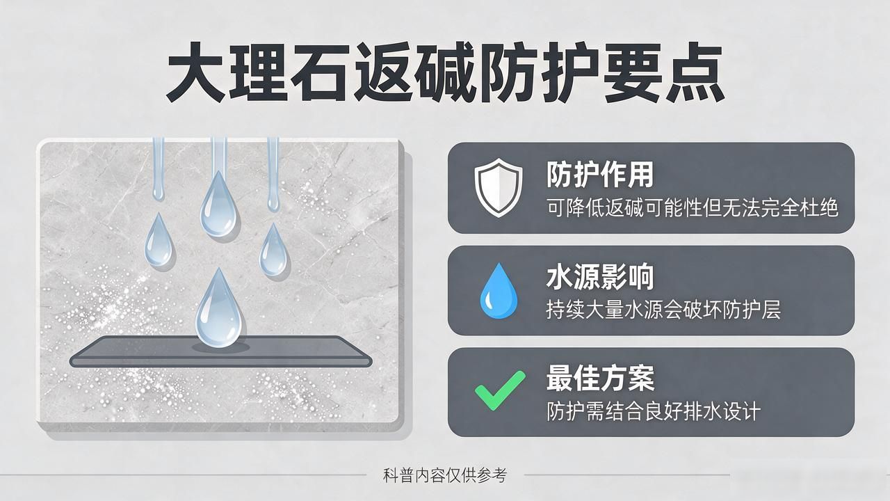 大理石返碱会自己消失吗_大理石返碱的原因_大理石返碱现象完整成因科普