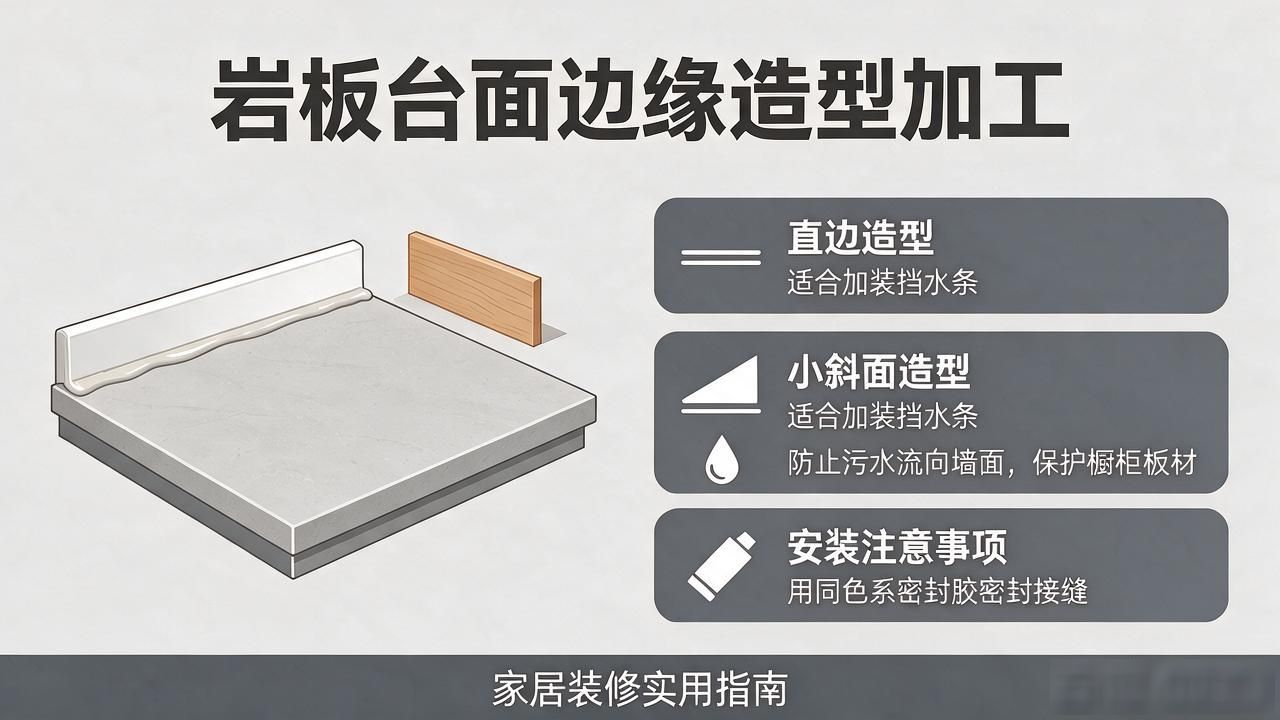 岩板台面边缘造型的加工类型_边缘岩台面造型板加工类型图片_边缘板的对的方法