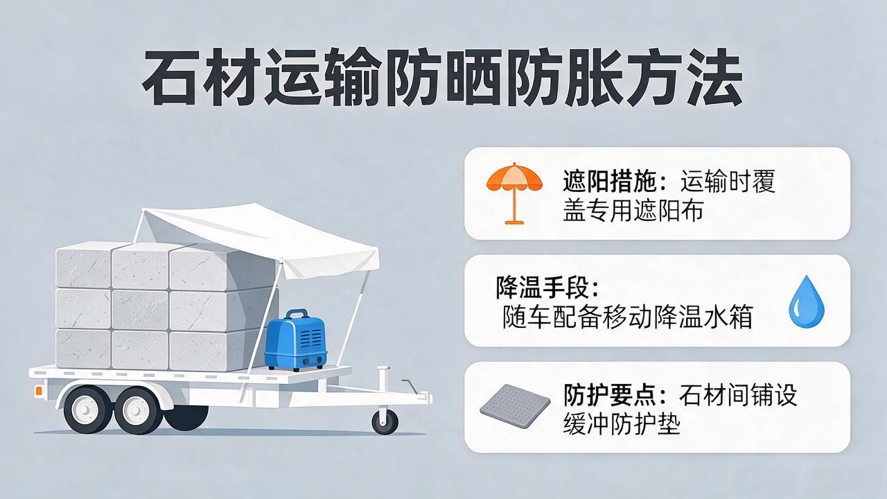 夏天石材运输防晒防胀知识点科普封面图新闻