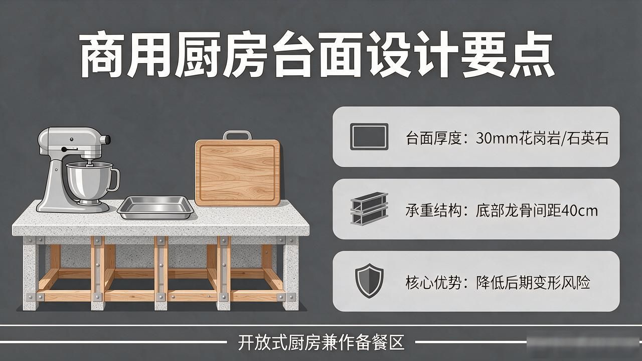 厨房台面承重多少_厨房台面厚度选择与承重结构设计_厨房台面厚度标准尺寸