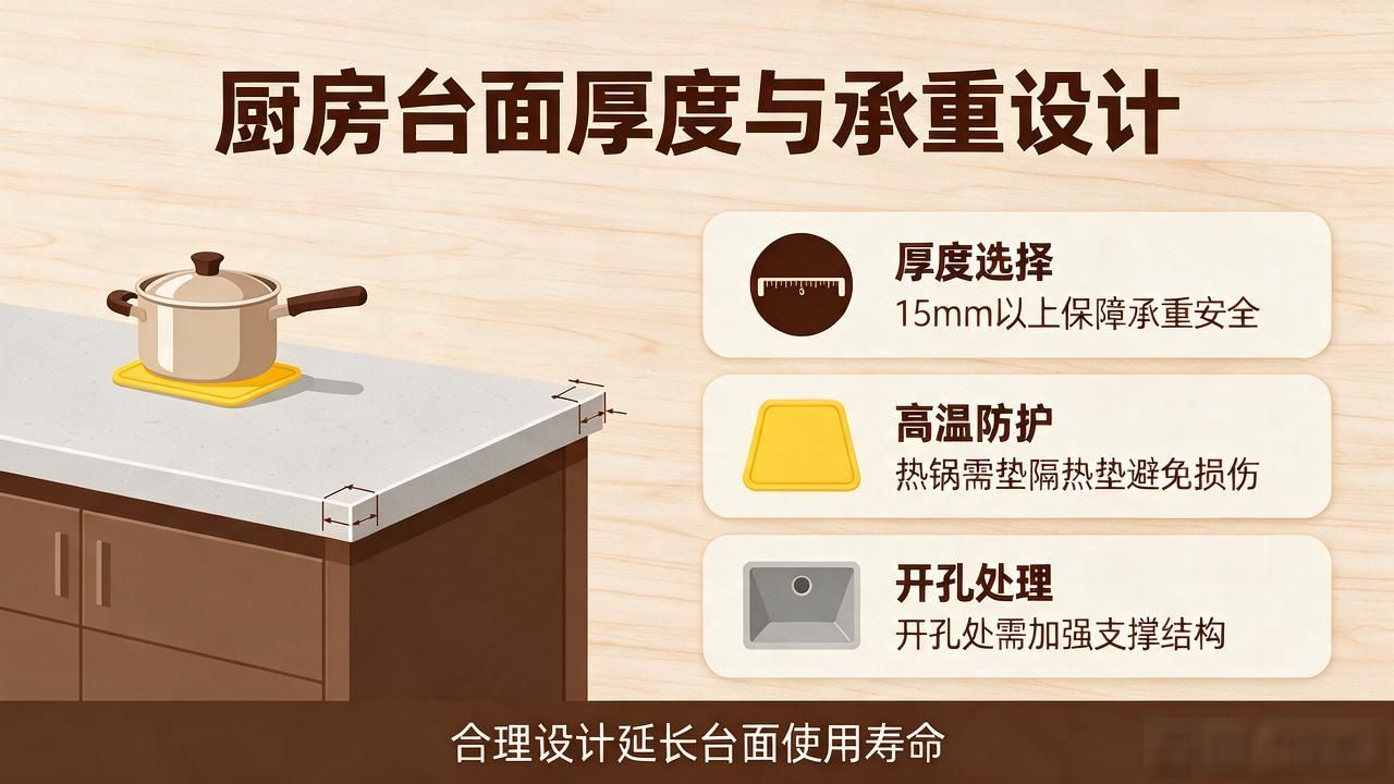 厨房台面承重多少_厨房台面厚度标准尺寸_厨房台面厚度选择与承重结构设计