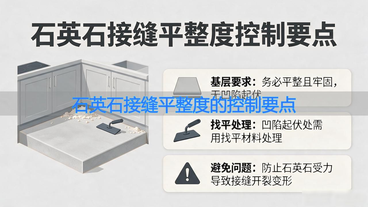 石材平接缝_石英石接缝平整度的控制要点_石英石现场接缝机安装视频