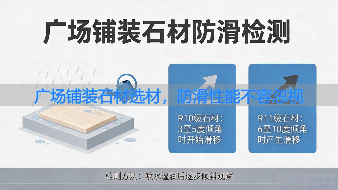 广场铺的石材叫什么_广场地面石材铺装施工方案_广场铺装石材选材，防滑性能不容忽视