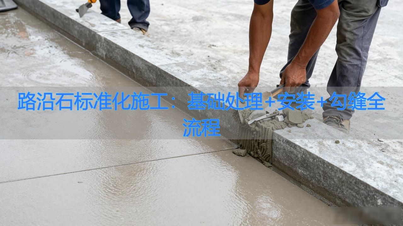 标准厂房基础施工组织设计_有框玻璃幕墙安装施工流程_路沿石标准化施工：基础处理+安装+勾缝全流程