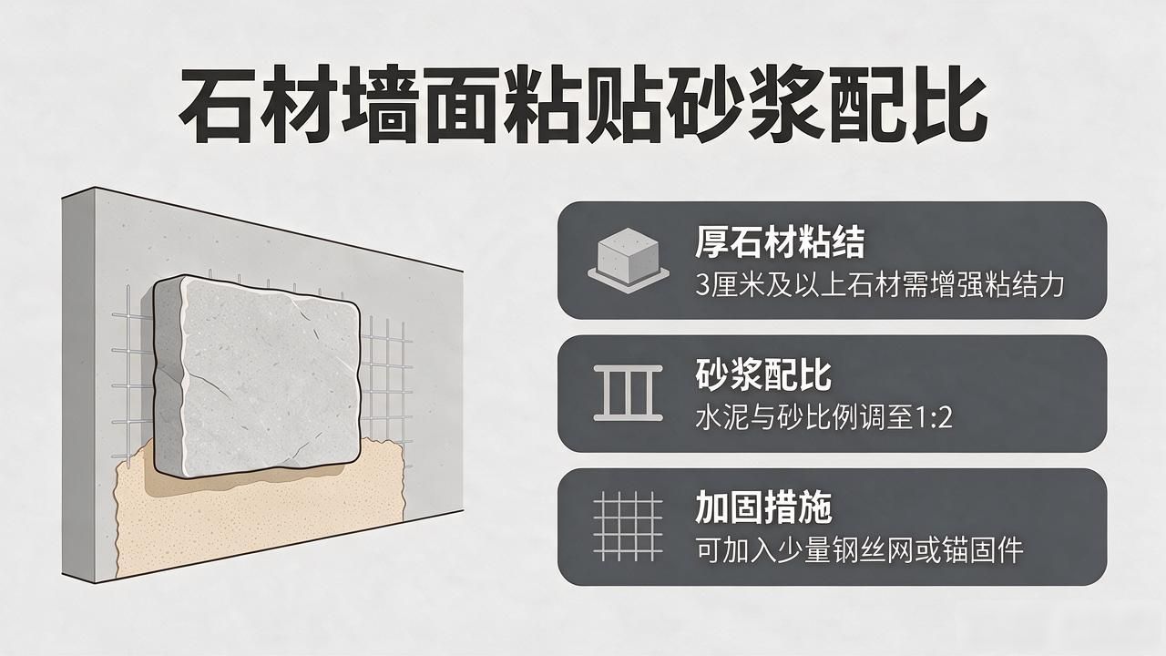 石材墙面粘贴砂浆配比_墙面粘贴砂浆石材配比标准_墙面粘贴砂浆石材配比方法