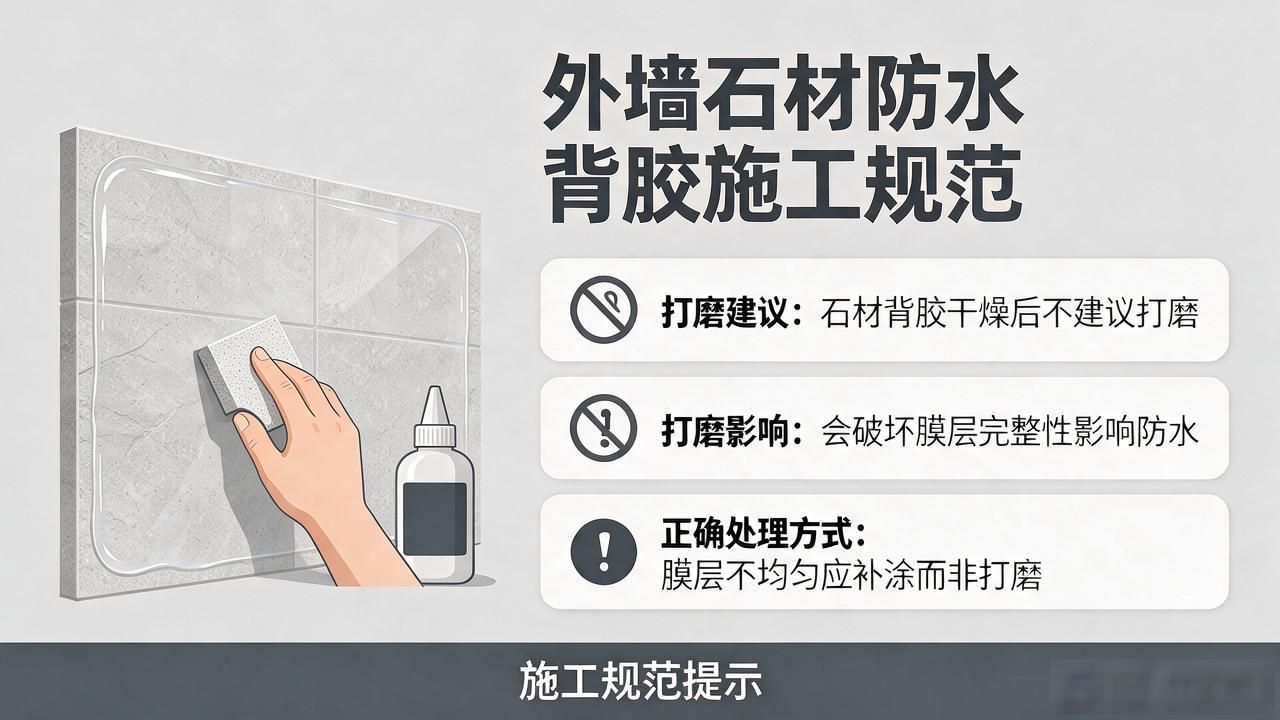 外墙石材防水背胶施工规范讲解_石材防水背胶需要用到哪些材料_石材防水背胶的作用