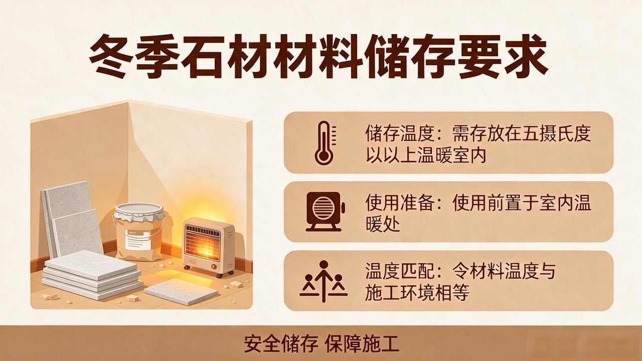 冬季室外石材铺装利弊_冬天室内石材安装环境温度要求_石材在天冷怎么施工