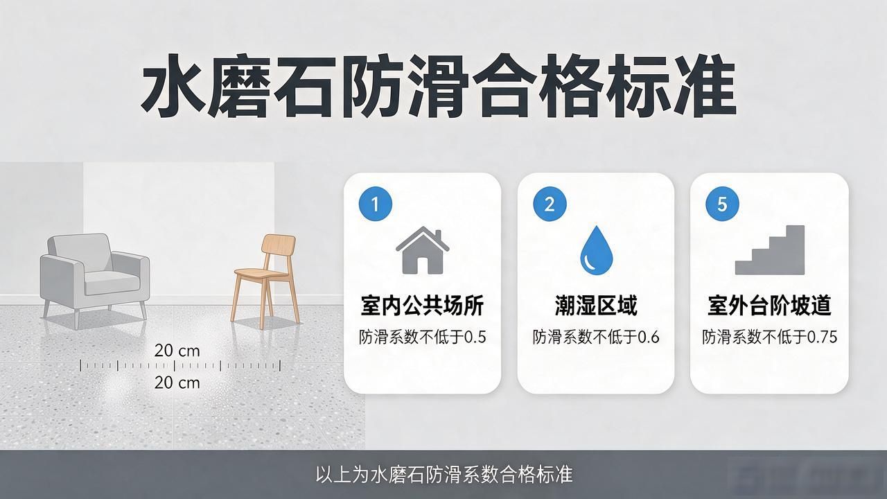 水磨石如何做防滑_水磨石防滑系数_水磨石的防滑性能与处理方式