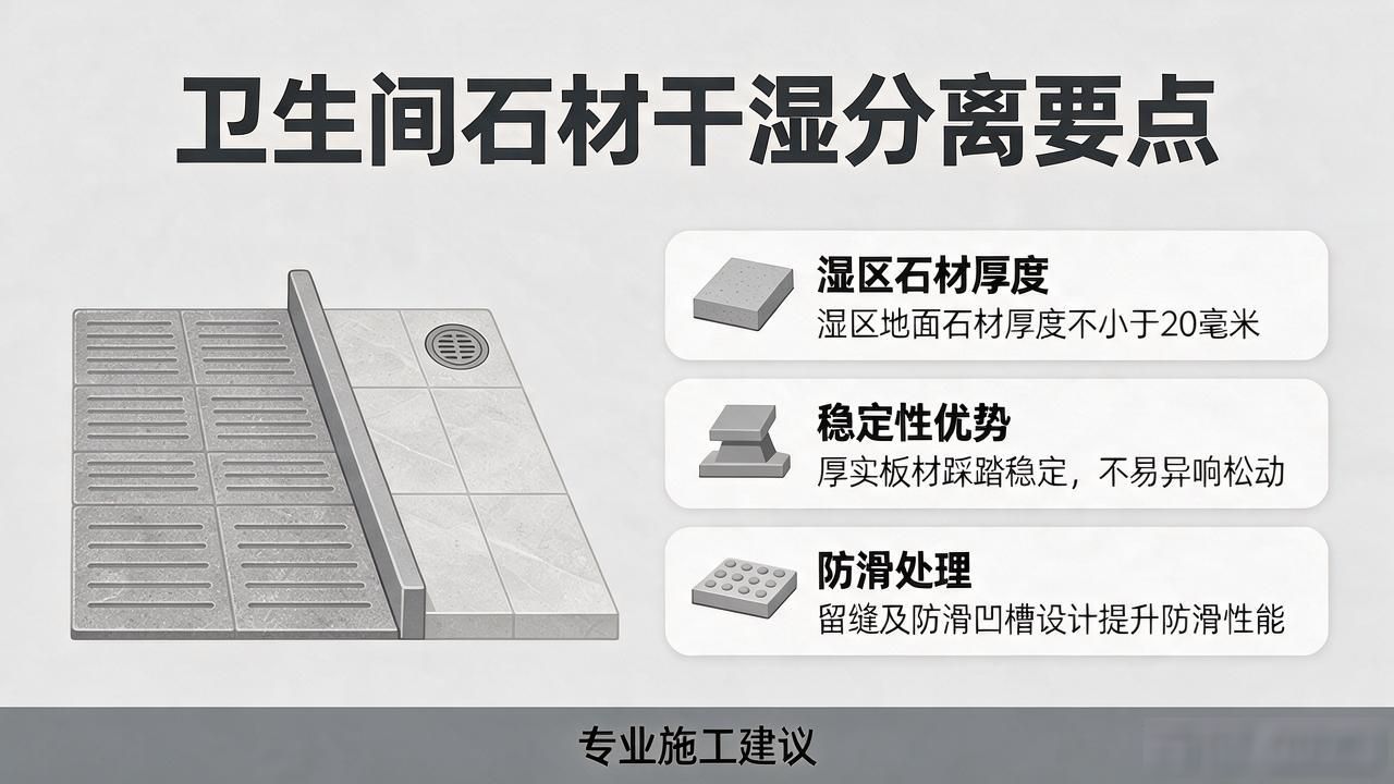 卫生间石材干湿分离区域的材料区分_干湿分离的大理石台面对照图_卫生间干湿分离隔断石