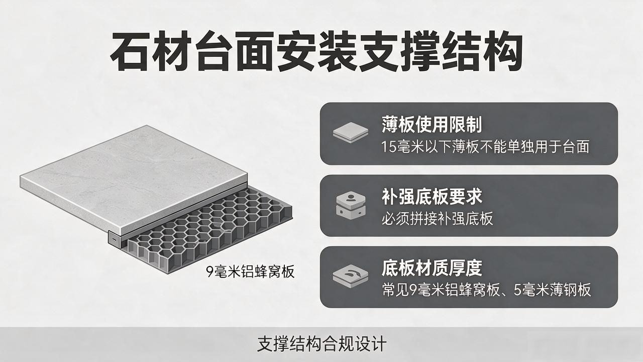 石材台面安装，支撑结构设计知识点_石材台面做前沿图片_石材台面如何制作