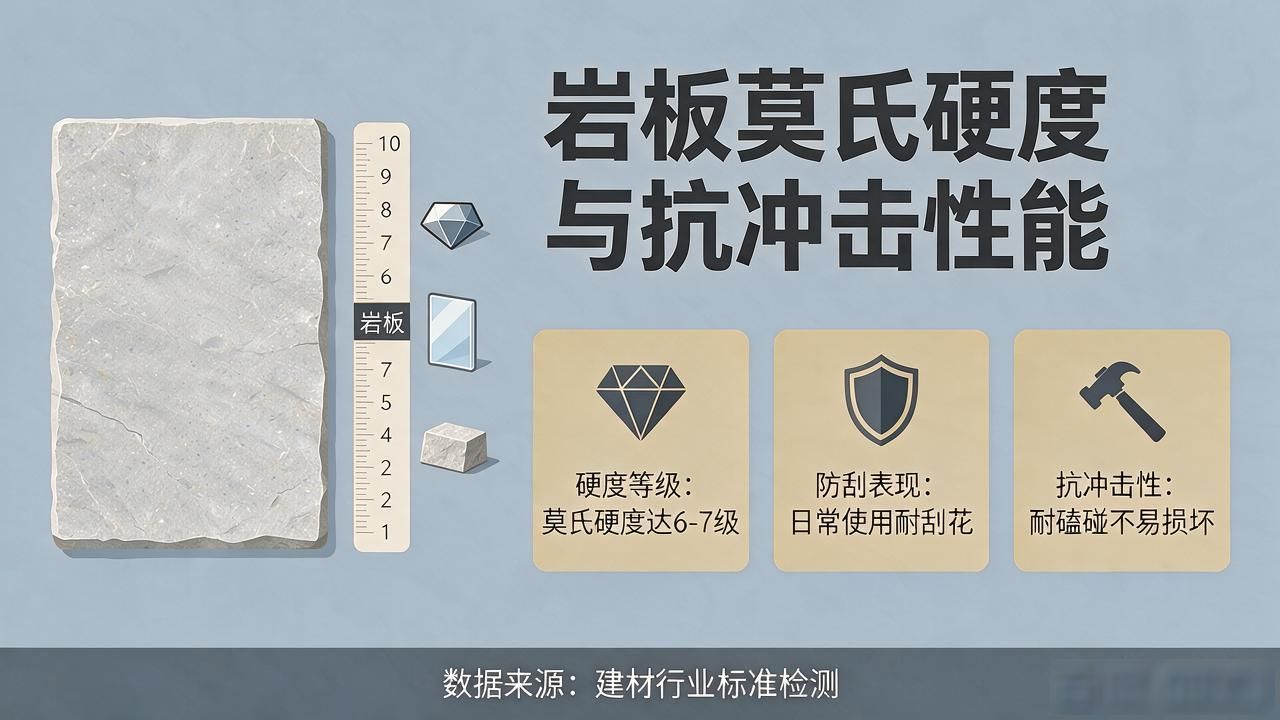 岩板莫氏硬度与抗冲击性能_岩板莫氏硬度是越高越好吗_岩石莫氏硬度表
