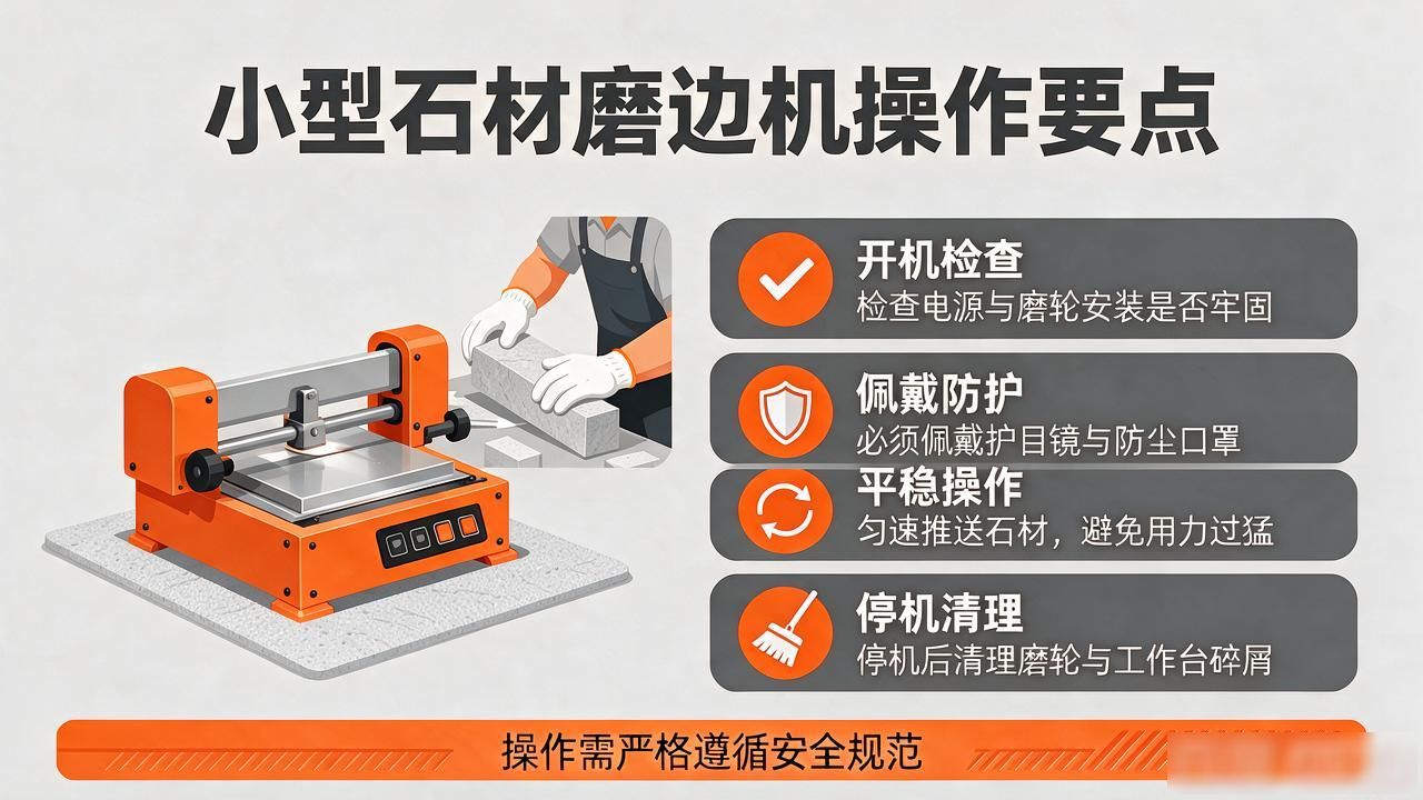 石材自动磨机20头教程_石材自动磨机使用说明_小型石材磨边机的操作要点