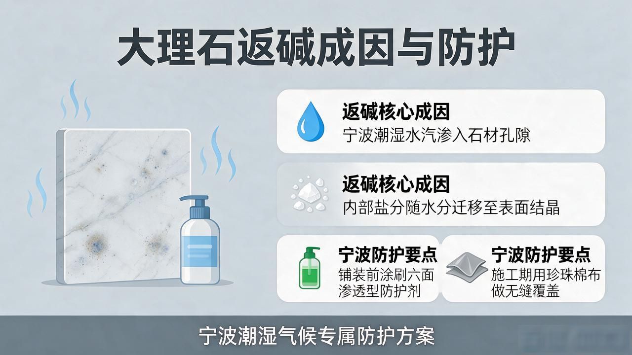 大理石返碱怎么处理百度经验_大理石返碱的原因_大理石返碱现象完整成因科普