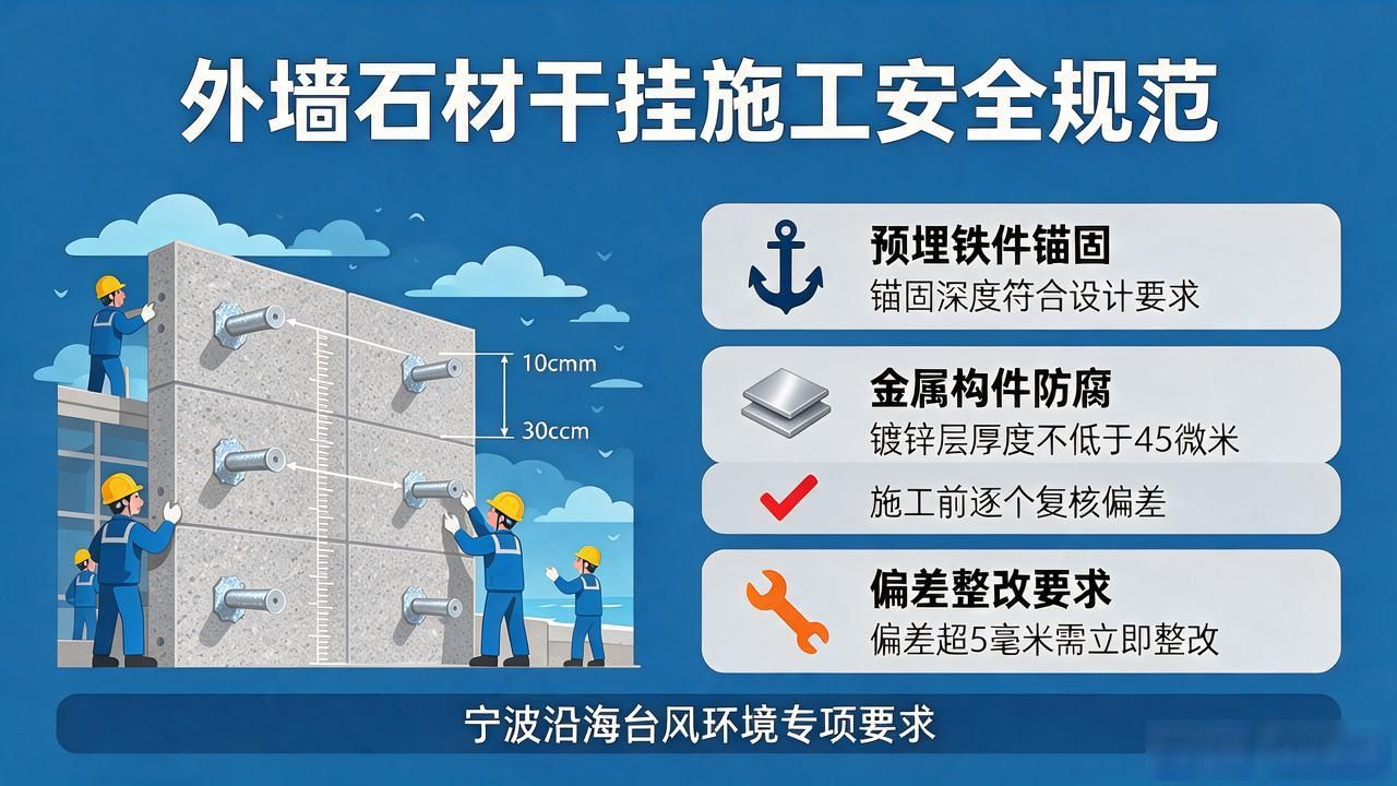 外墙石材规范施工安全干挂要求_外墙石材干挂施工方案_外墙石材干挂施工安全规范