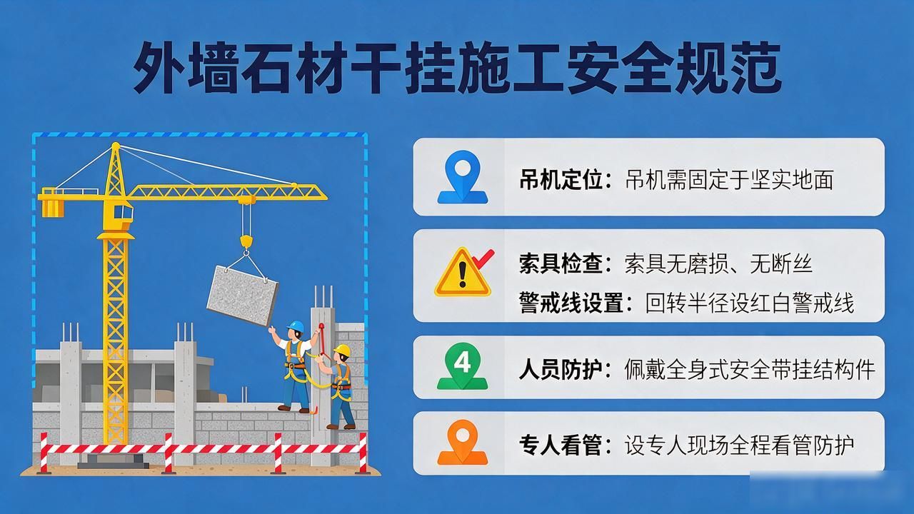 外墙石材干挂施工方案_外墙石材规范施工安全干挂要求_外墙石材干挂施工安全规范