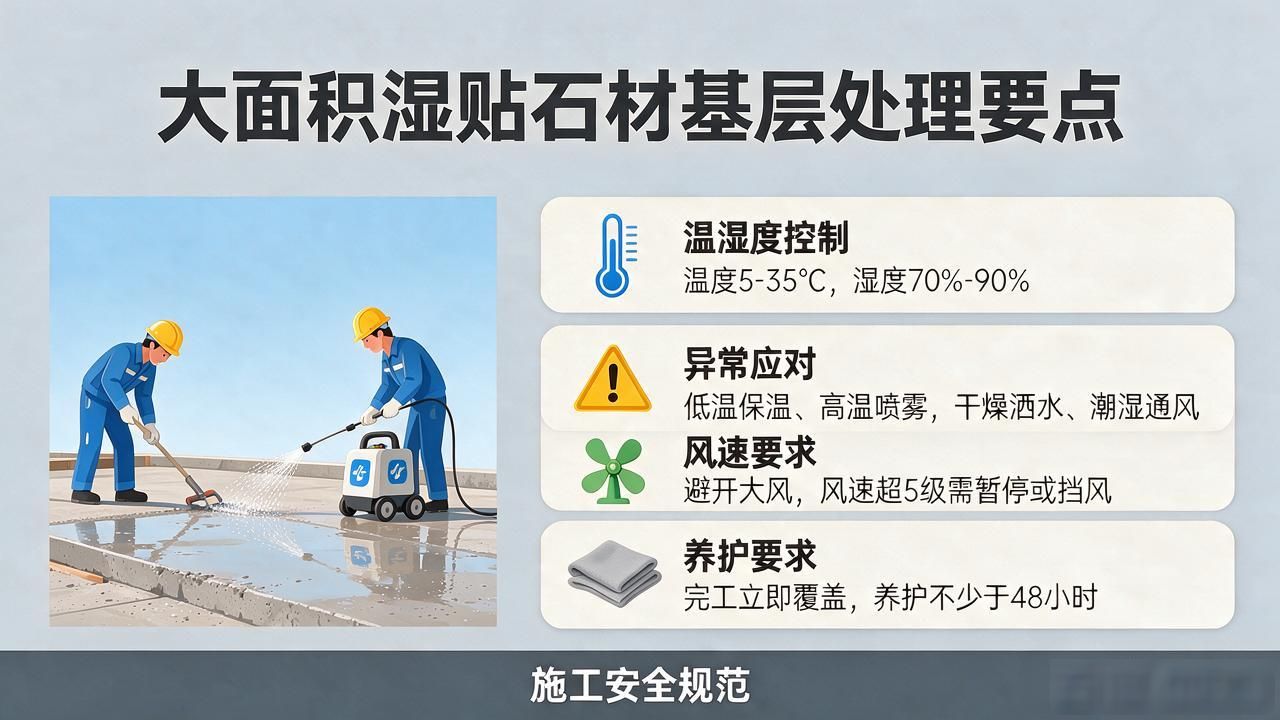 大面积湿贴石材工程基层处理要点_湿贴石材最高多少米_湿贴石材厚度