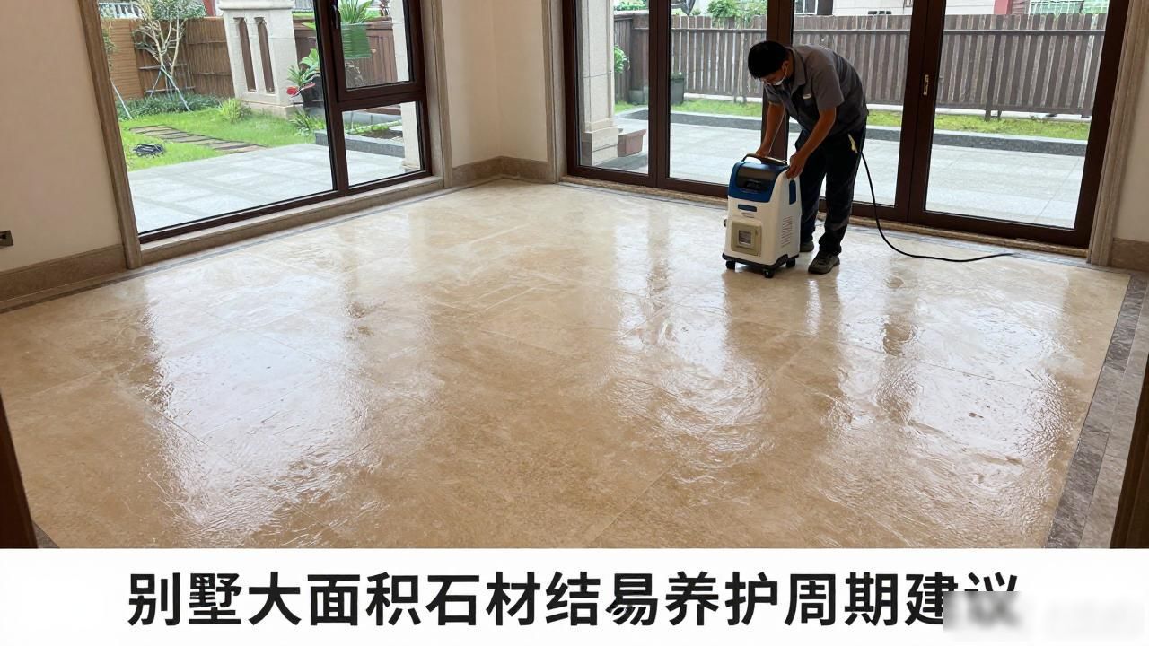 家庭别墅石材结晶养护_别墅大面积石材结晶养护周期建议_详解石材结晶施工工艺流程