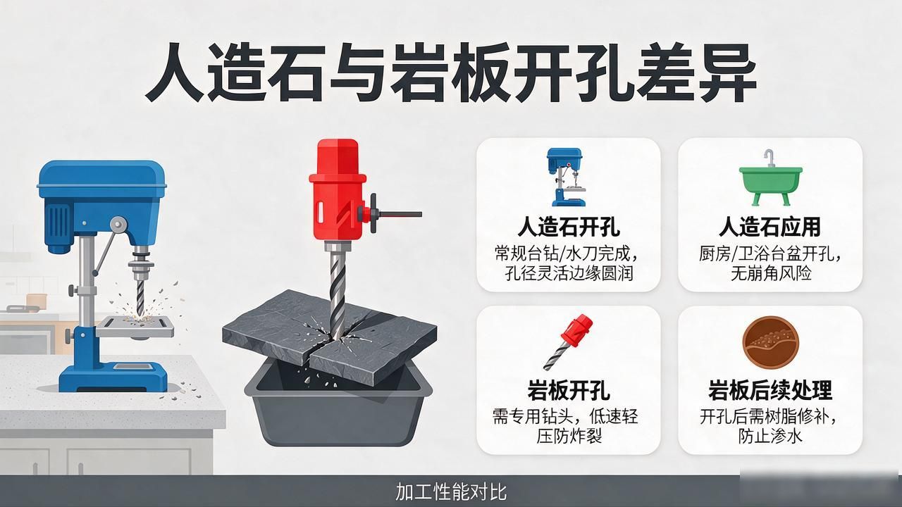 人造石与岩板的区别在哪里_人造石贵还是岩板贵_人造石与岩板的加工性能差异