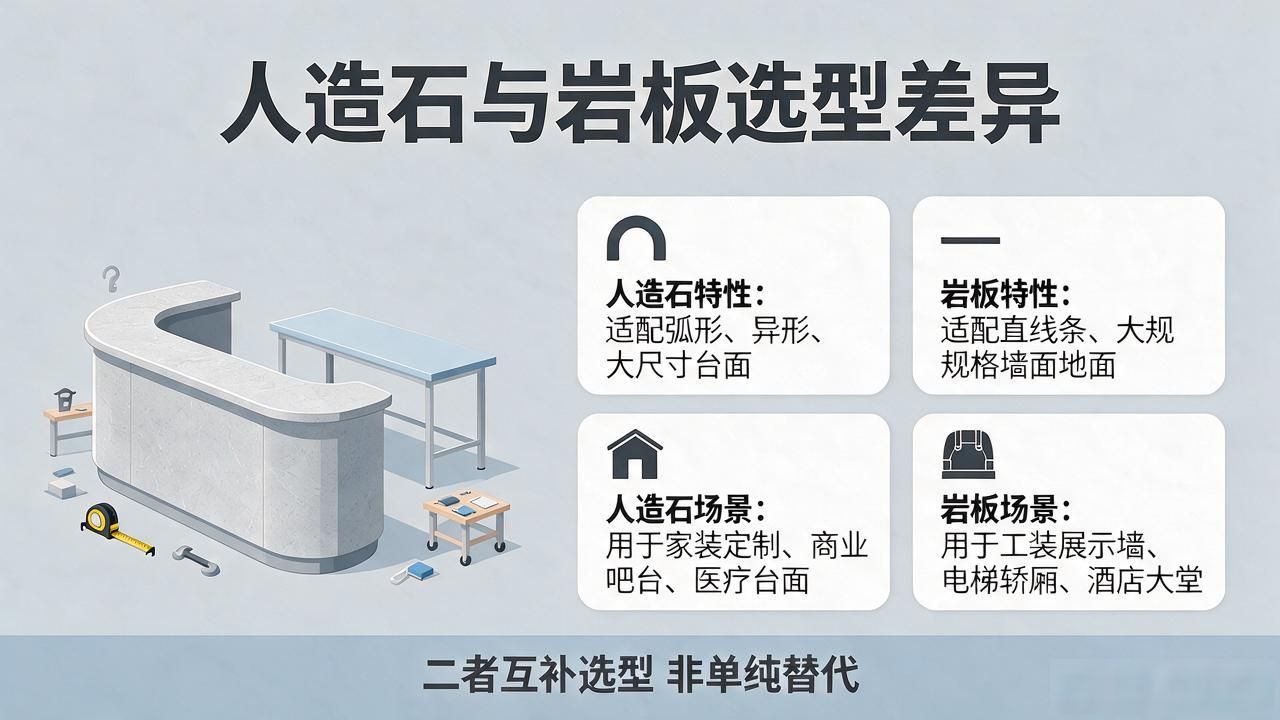 人造石与岩板的加工性能差异_人造石贵还是岩板贵_人造石与岩板的区别在哪里