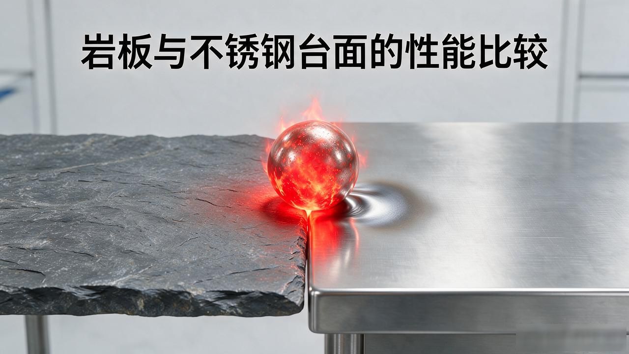不锈钢台面哪种材质好点_台面是岩板好还是不锈钢好_岩板与不锈钢台面的性能比较