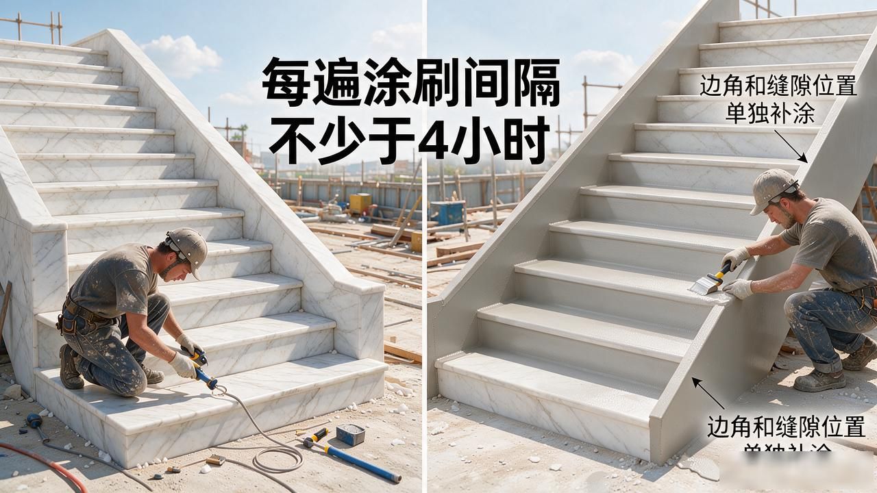 大理石楼梯踏步的防护施工_楼梯防护大理石踏步施工视频_楼梯大理石踏步防滑槽图片