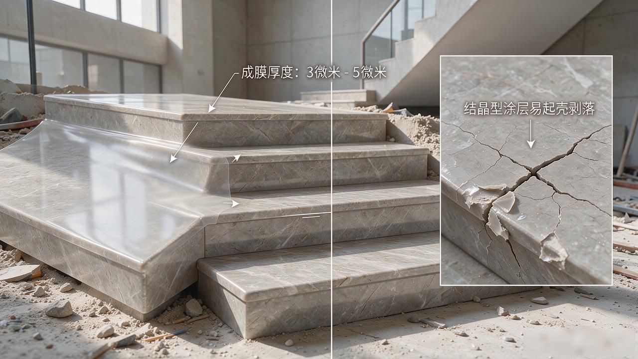 楼梯大理石踏步防滑槽图片_大理石楼梯踏步的防护施工_楼梯防护大理石踏步施工视频